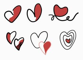 Love Doodle Line Art vector