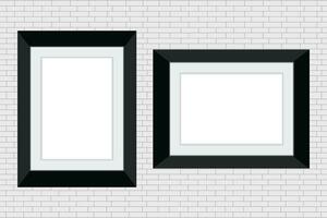 Composition with empty frame on wall vector