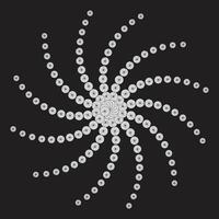round, swirl, abstract, spiral, black, graphic, design, pattern, icon, dot, geometric, background vector