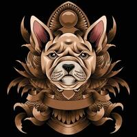 French bulldog vector illustration