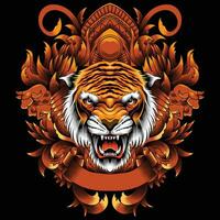 Tiger head vector illustration