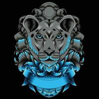 Lioness vector illustration