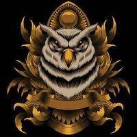 Owl head vector illustration