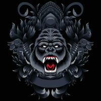 Gorilla head vector illustration