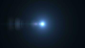 slinga Centrum blå stjärna optisk lins blossa glans ljus video