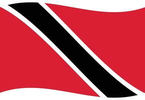 Trinidad and Tobago flag wave. Trinidad and Tobago flag. Flag of Trinidad and Tobago vector