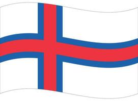 Faroe Islands flag wave. Faroe Islands flag. Flag of Faroe Islands flag vector