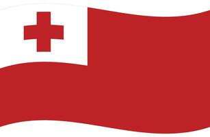 Tonga flag. Tonga flag wave. Flag of Tonga vector