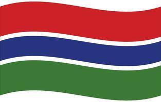 Gambia flag wave. Gambia flag. Flag of Gambia vector