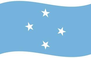 Micronesia flag wave. Micronesia flag. Flag of Micronesia vector