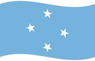 Micronesia flag wave. Micronesia flag. Flag of Micronesia vector