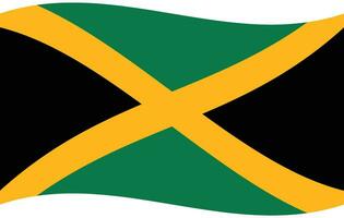 Jamaica flag wave. Jamaica flag. Flag of Jamaica vector