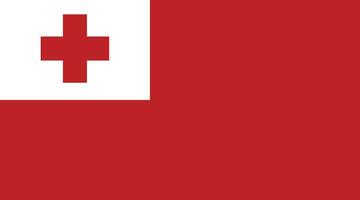 Tonga flag. Flag of Tonga vector