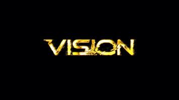 Loop Vision gold text shine loop light motion title video