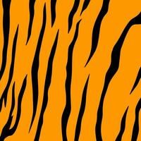 Tiger Pattern Background. Abstract Wild Animal Skin Print Design. Flat Vector Illustration.