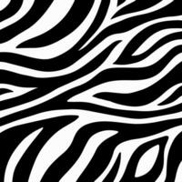 Zebra Pattern Background. Abstract Wild Animal Skin Print Design. Flat Vector Illustration.