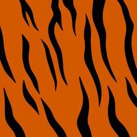 Tiger Pattern Background. Abstract Wild Animal Skin Print Design. Flat Vector Illustration.