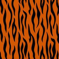 Tiger Pattern Background. Abstract Wild Animal Skin Print Design. Flat Vector Illustration.