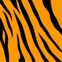 Tiger Pattern Background. Abstract Wild Animal Skin Print Design. Flat Vector Illustration.