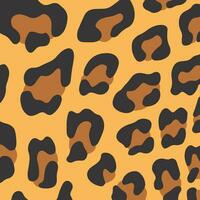 Leopard Pattern Background. Abstract Wild Animal Skin Print Design. Flat Vector Illustration.