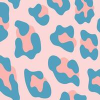 Pink Leopard Pattern Background. Abstract Wild Animal Skin Print Design. Flat Vector Illustration.