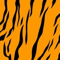 Tiger Pattern Background. Abstract Wild Animal Skin Print Design. Flat Vector Illustration.