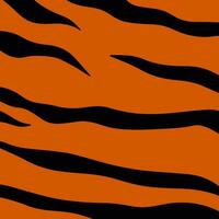 Tiger Pattern Background. Abstract Wild Animal Skin Print Design. Flat Vector Illustration.