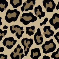 Leopard Pattern Background. Abstract Wild Animal Skin Print Design. Flat Vector Illustration.