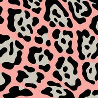 Leopard Pattern Background. Abstract Wild Animal Skin Print Design. Flat Vector Illustration.