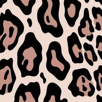 Leopard Pattern Background. Abstract Wild Animal Skin Print Design. Flat Vector Illustration.