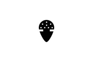 Minimalist frog umbrella icon logo design template on white background vector