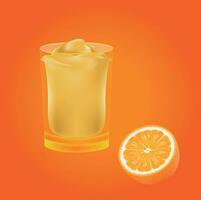 orange smoothie vector art