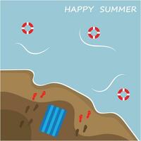 hello summer background vector and illustration