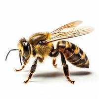 Beautiful wild beast bee looking forward is shown in full length, Ai generated photo