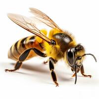 Beautiful wild beast bee looking forward is shown in full length, Ai generated photo