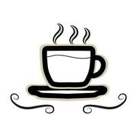 café taza logo imágenes diseño en blanco antecedentes. vector ilustración eps 10