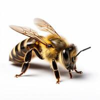 Beautiful wild beast bee looking forward is shown in full length, Ai generated photo