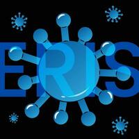 ERIS. New variant EG.5 Eris Coronavirus disease named COVID-19, pandemic risk background vector illustration