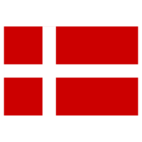 Denmark Flag isolated on a Transparent Background png