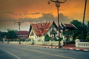 wat phumin most popular traveling destination in nan province northern of thailand photo