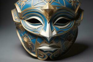 Mardi Gras mask isolated on solid color background. ai generative photo