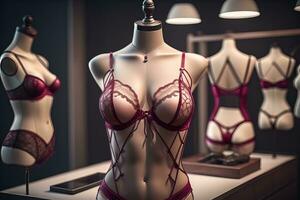 Sensual lingerie on a mannequin. ai generative photo