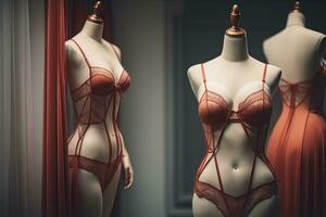 Sensual lingerie on a mannequin. ai generative photo