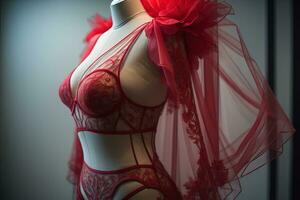 Sensual lingerie on a mannequin. ai generative photo