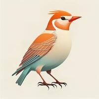 vector ilustración de un pájaro. vector ilustración en dibujos animados estilo. ai generativo foto