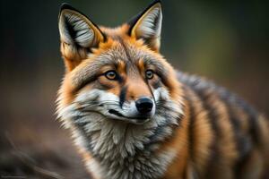 Portrait of a red fox, Vulpes vulpes. ai generative photo