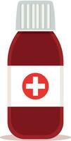 container with medicine on white background vector