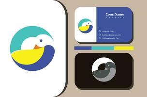 Circular duck logo vector