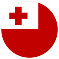 Tonga flag circle shape. Flag of Tonga round shape png