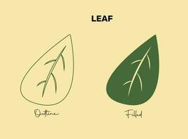 Leaf icon vector isolated. Elements for eco and bio logos.